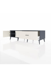 Kronos TV Ünitesi Tek Raflı Tek Çekmeceli 2 Kapaklı 176x59x51 Antrasit-Aytaşı/Aytaşı