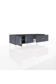 Kronos TV Ünitesi Tek Raflı Tek Çekmeceli 2 Kapaklı 176x59x51 Antrasit-Antrasit/Antrasit