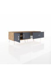 Kronos TV Ünitesi Tek Raflı Tek Çekmeceli 2 Kapaklı 176x59x51 Çam-Antrasit/Antrasit