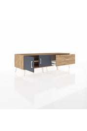 Kronos TV Ünitesi Tek Raflı Tek Çekmeceli 2 Kapaklı 176x59x51 Çam-Antrasit/Çam