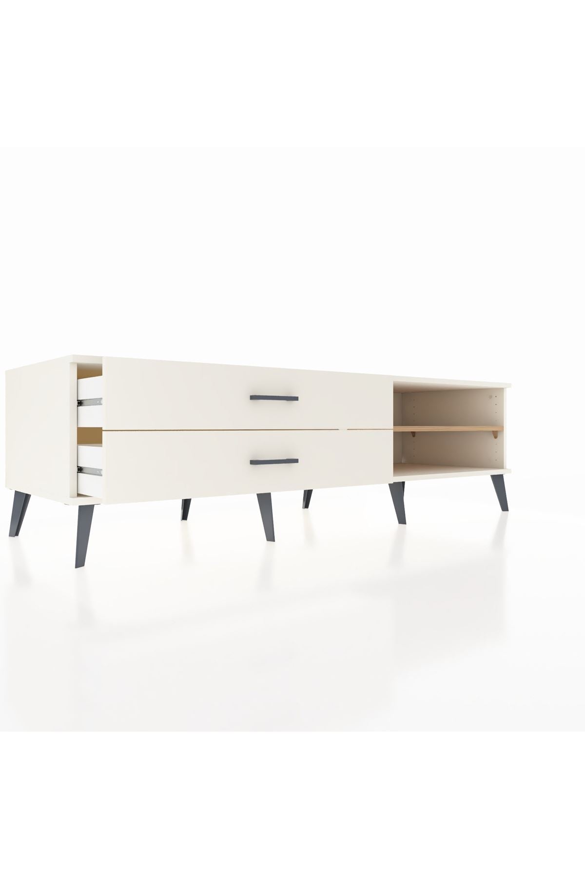 Kronos TV Ünitesi Tek Raflı 2 Çekmeceli  176x59x51 Aytaşı-Çam/Aytaşı