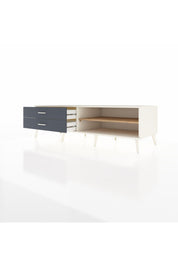 Kronos TV Ünitesi Tek Raflı 2 Çekmeceli  176x59x51 Aytaşı-Çam/Antrasit