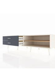 Kronos TV Ünitesi Tek Raflı 2 Çekmeceli  176x59x51 Aytaşı-Çam/Antrasit