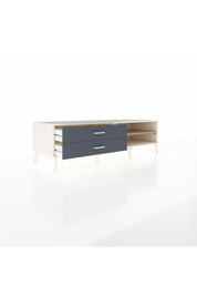 Kronos TV Ünitesi Tek Raflı 2 Çekmeceli  176x59x51 Aytaşı-Çam/Antrasit