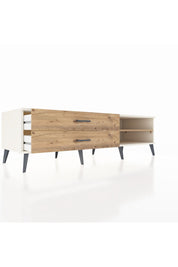Kronos TV Ünitesi Tek Raflı 2 Çekmeceli  176x59x51 Aytaşı-Çam/Çam