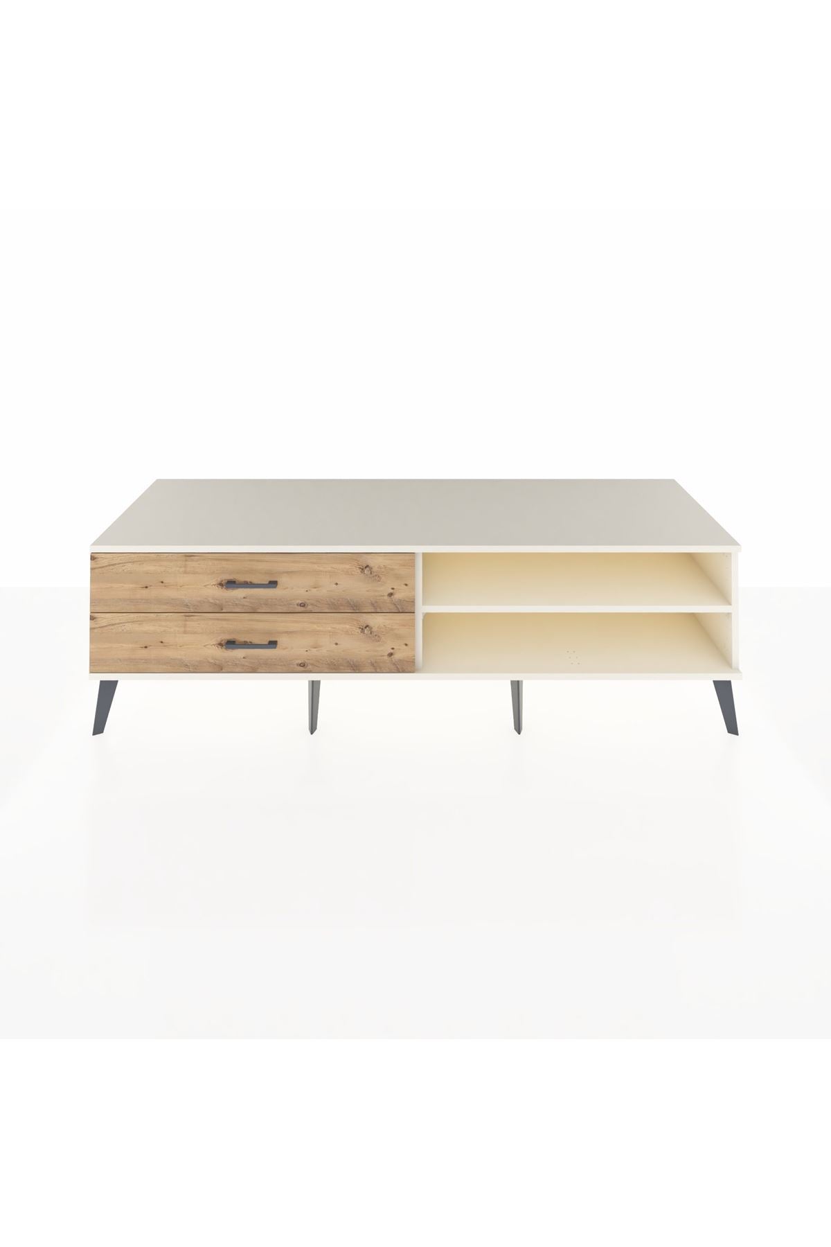 Kronos TV Ünitesi Tek Raflı 2 Çekmeceli  176x59x51 Aytaşı-Aytaşı/Çam