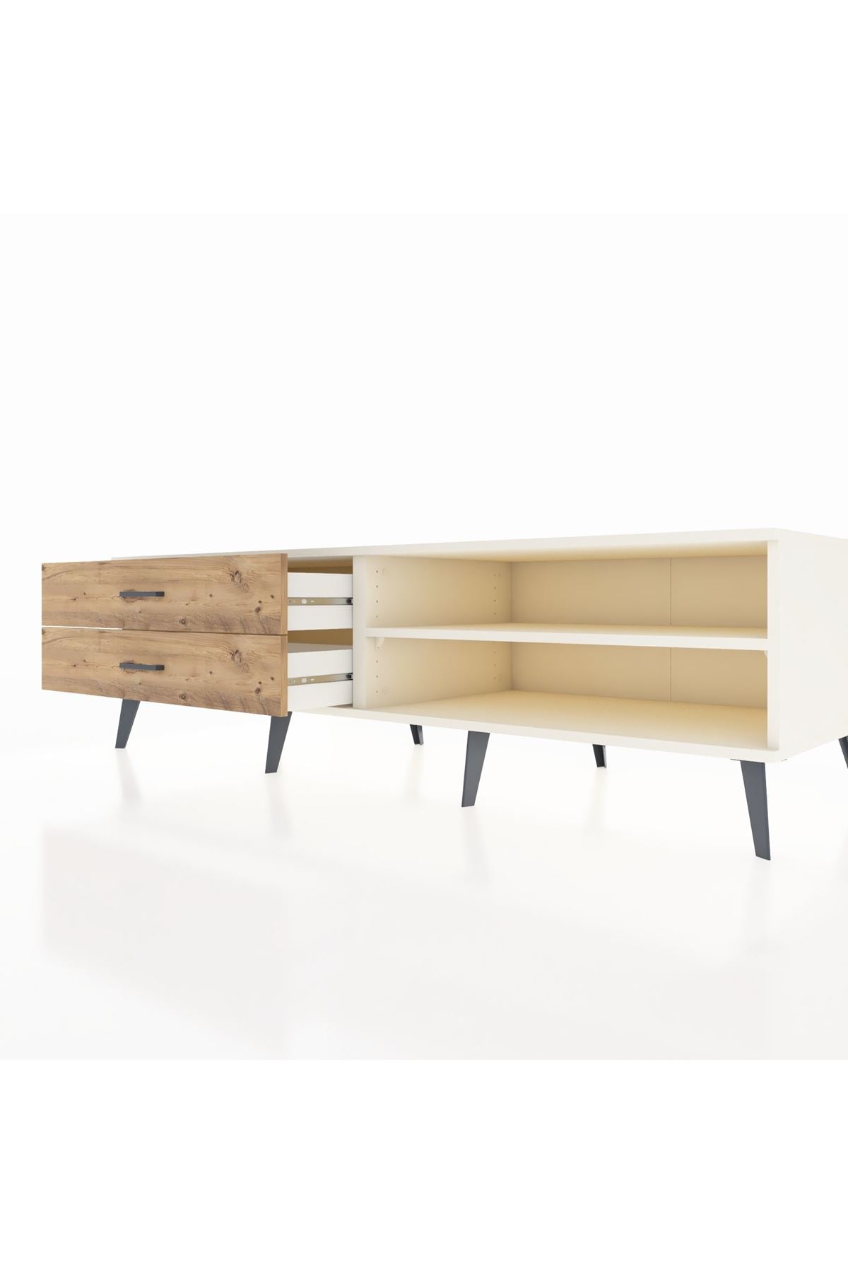 Kronos TV Ünitesi Tek Raflı 2 Çekmeceli  176x59x51 Aytaşı-Aytaşı/Çam