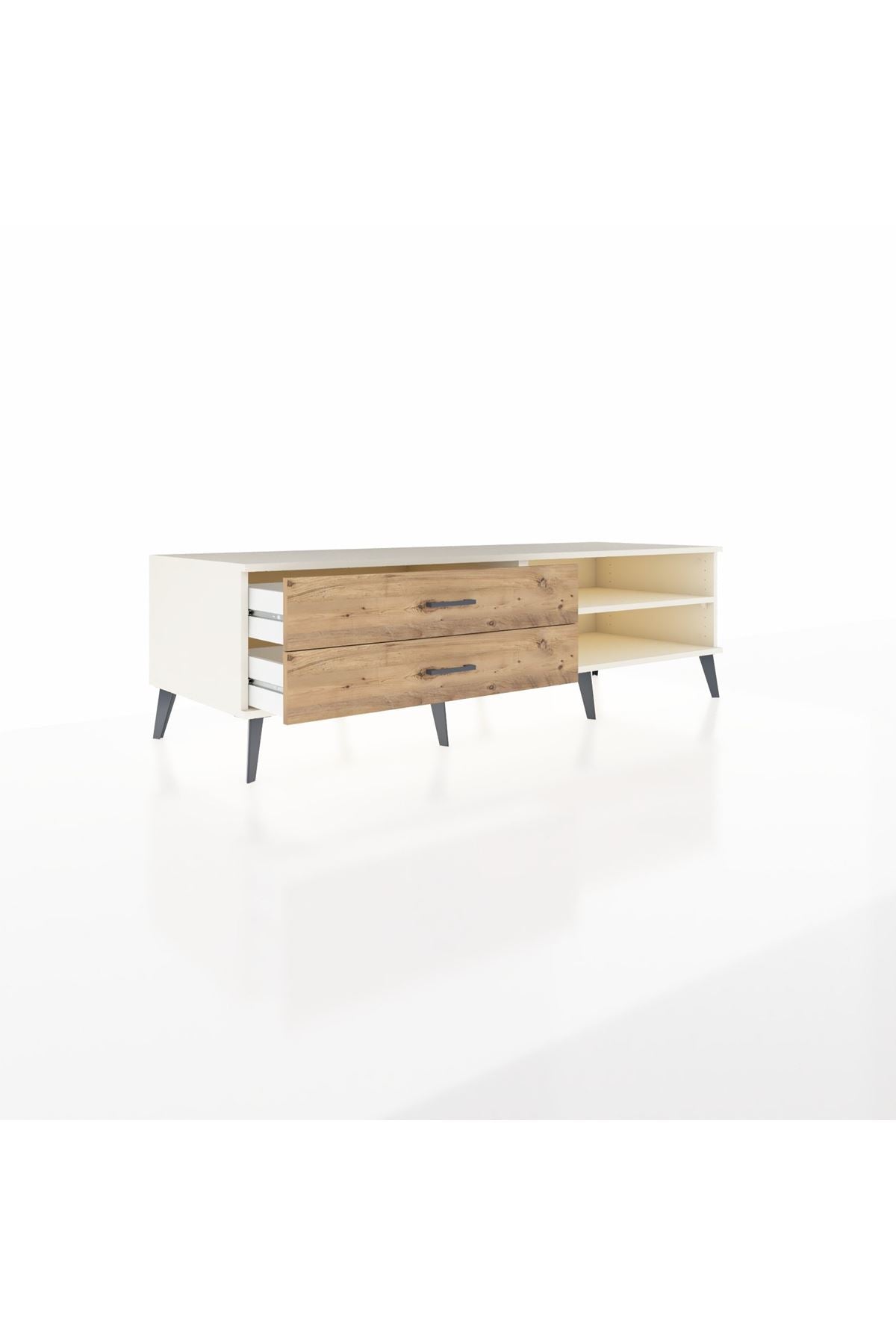 Kronos TV Ünitesi Tek Raflı 2 Çekmeceli  176x59x51 Aytaşı-Aytaşı/Çam