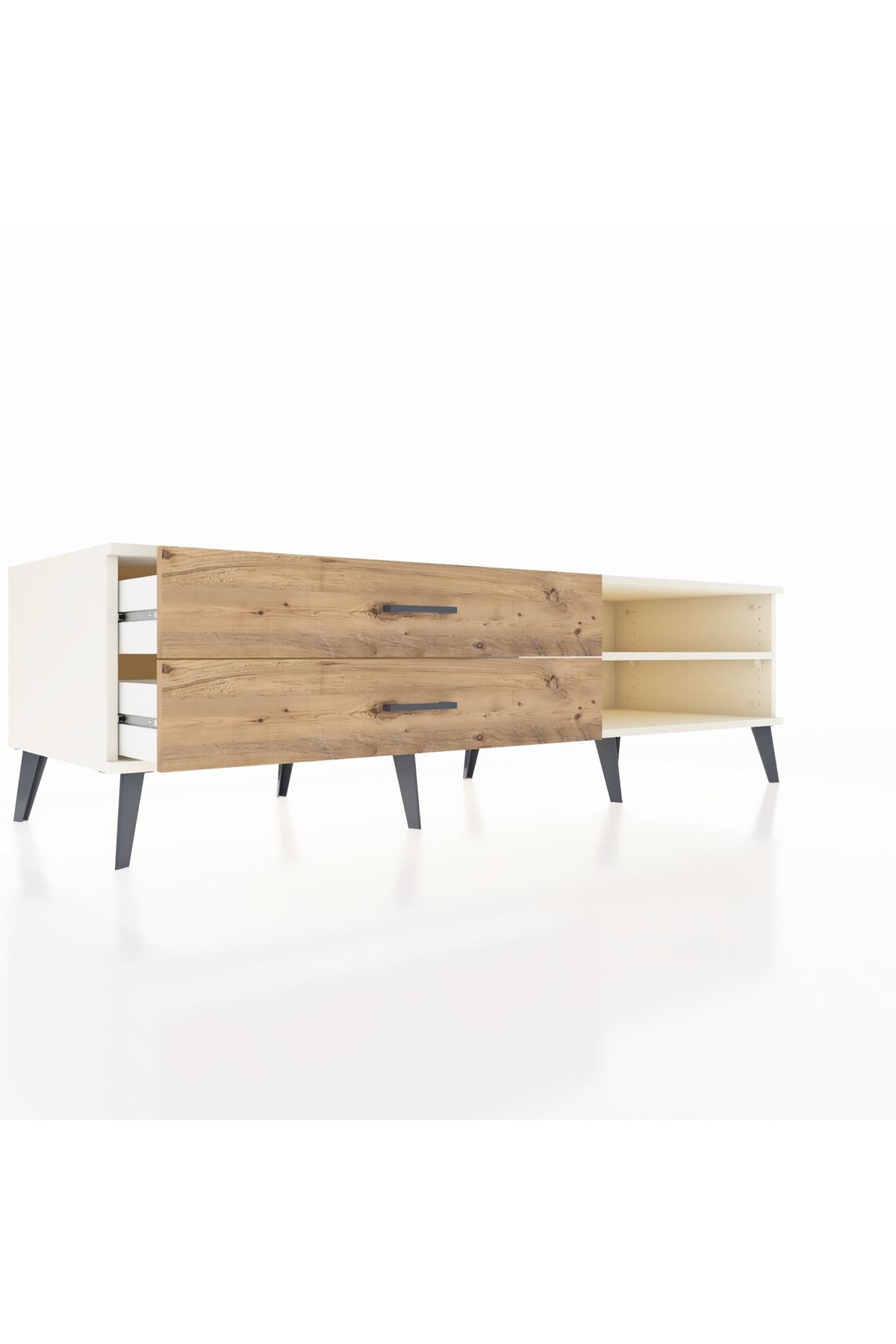 Kronos TV Ünitesi Tek Raflı 2 Çekmeceli  176x59x51 Aytaşı-Aytaşı/Çam