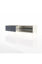 Kronos TV Ünitesi Tek Raflı 2 Çekmeceli  176x59x51 Aytaşı-Antrasit/Antrasit