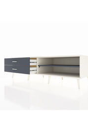 Kronos TV Ünitesi Tek Raflı 2 Çekmeceli  176x59x51 Aytaşı-Antrasit/Antrasit