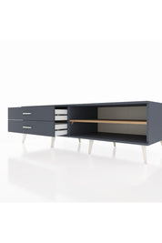 Kronos TV Ünitesi Tek Raflı 2 Çekmeceli  176x59x51 Antrasit-Çam/Antrasit