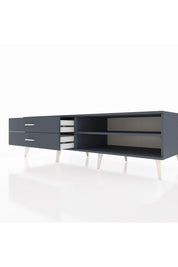 Kronos TV Ünitesi Tek Raflı 2 Çekmeceli  176x59x51 Antrasit-Antrasit/Antrasit