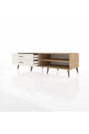 Kronos TV Ünitesi Tek Raflı 2 Çekmeceli  176x59x51 Çam-Çam/Aytaşı