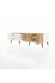 Kronos TV Ünitesi Tek Raflı 2 Çekmeceli 2 Kapaklı 176x59x51 Aytaşı-Çam/Aytaşı