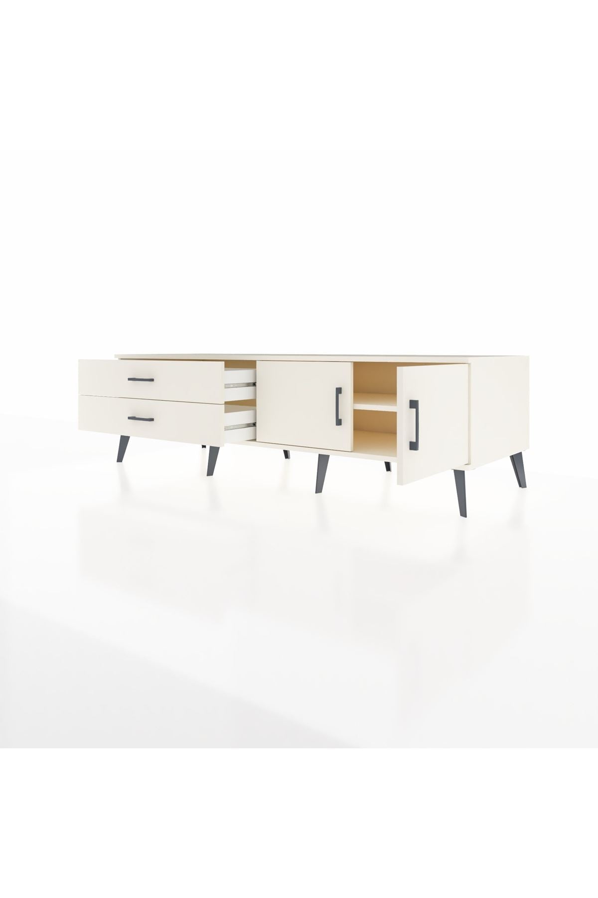 Kronos TV Ünitesi Tek Raflı 2 Çekmeceli 2 Kapaklı 176x59x51 Aytaşı-Aytaşı/Aytaşı