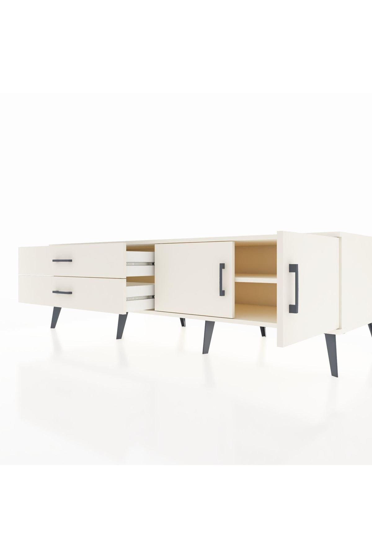 Kronos TV Ünitesi Tek Raflı 2 Çekmeceli 2 Kapaklı 176x59x51 Aytaşı-Aytaşı/Aytaşı