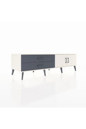 Kronos TV Ünitesi Tek Raflı 2 Çekmeceli 2 Kapaklı 176x59x51 Aytaşı-Aytaşı/Antrasit