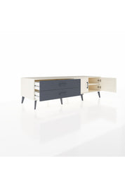 Kronos TV Ünitesi Tek Raflı 2 Çekmeceli 2 Kapaklı 176x59x51 Aytaşı-Aytaşı/Antrasit