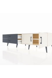 Kronos TV Ünitesi Tek Raflı 2 Çekmeceli 2 Kapaklı 176x59x51 Aytaşı-Aytaşı/Antrasit