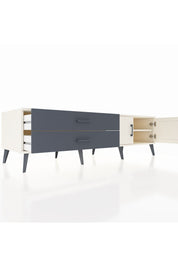 Kronos TV Ünitesi Tek Raflı 2 Çekmeceli 2 Kapaklı 176x59x51 Aytaşı-Aytaşı/Antrasit