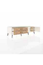 Kronos TV Ünitesi Tek Raflı 2 Çekmeceli 2 Kapaklı 176x59x51 Aytaşı-Aytaşı/Çam