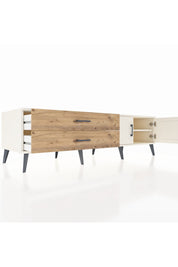 Kronos TV Ünitesi Tek Raflı 2 Çekmeceli 2 Kapaklı 176x59x51 Aytaşı-Aytaşı/Çam