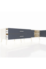 Kronos TV Ünitesi Tek Raflı 2 Çekmeceli 2 Kapaklı 176x59x51 Aytaşı-Antrasit/Antrasit