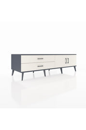 Kronos TV Ünitesi Tek Raflı 2 Çekmeceli 2 Kapaklı 176x59x51 Antrasit-Aytaşı/Aytaşı