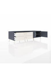 Kronos TV Ünitesi Tek Raflı 2 Çekmeceli 2 Kapaklı 176x59x51 Antrasit-Antrasit/Aytaşı