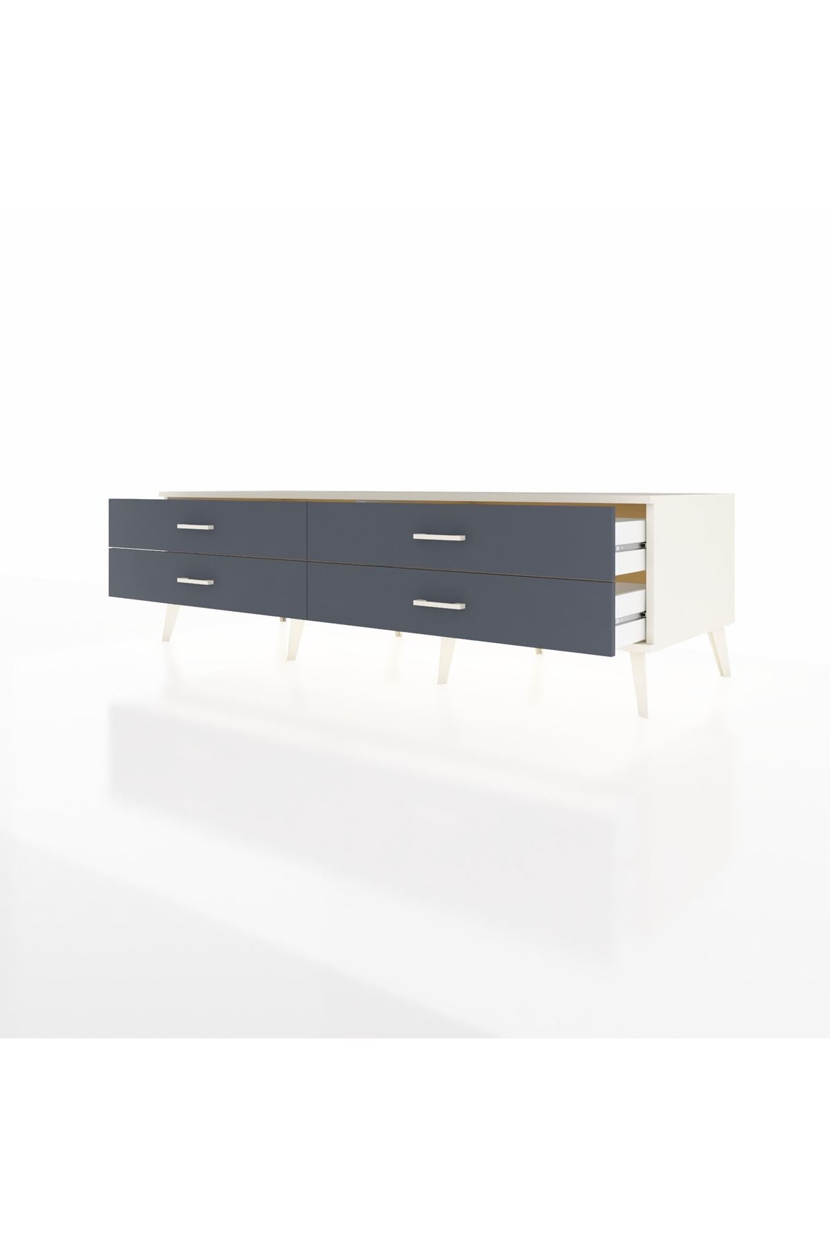 Kronos TV Ünitesi 4 Çekmeceli  176x59x51 Aytaşı-Aytaşı/Antrasit