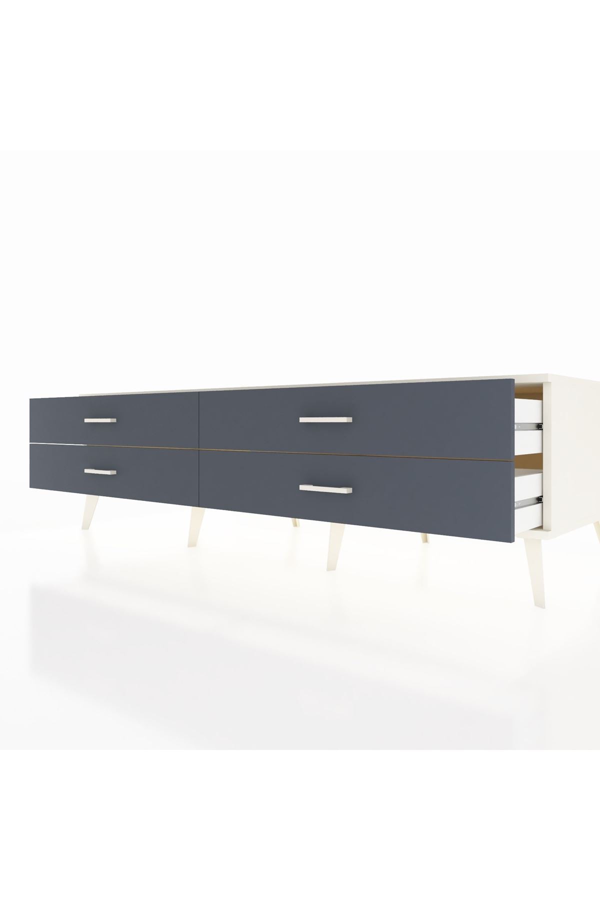 Kronos TV Ünitesi 4 Çekmeceli  176x59x51 Aytaşı-Aytaşı/Antrasit