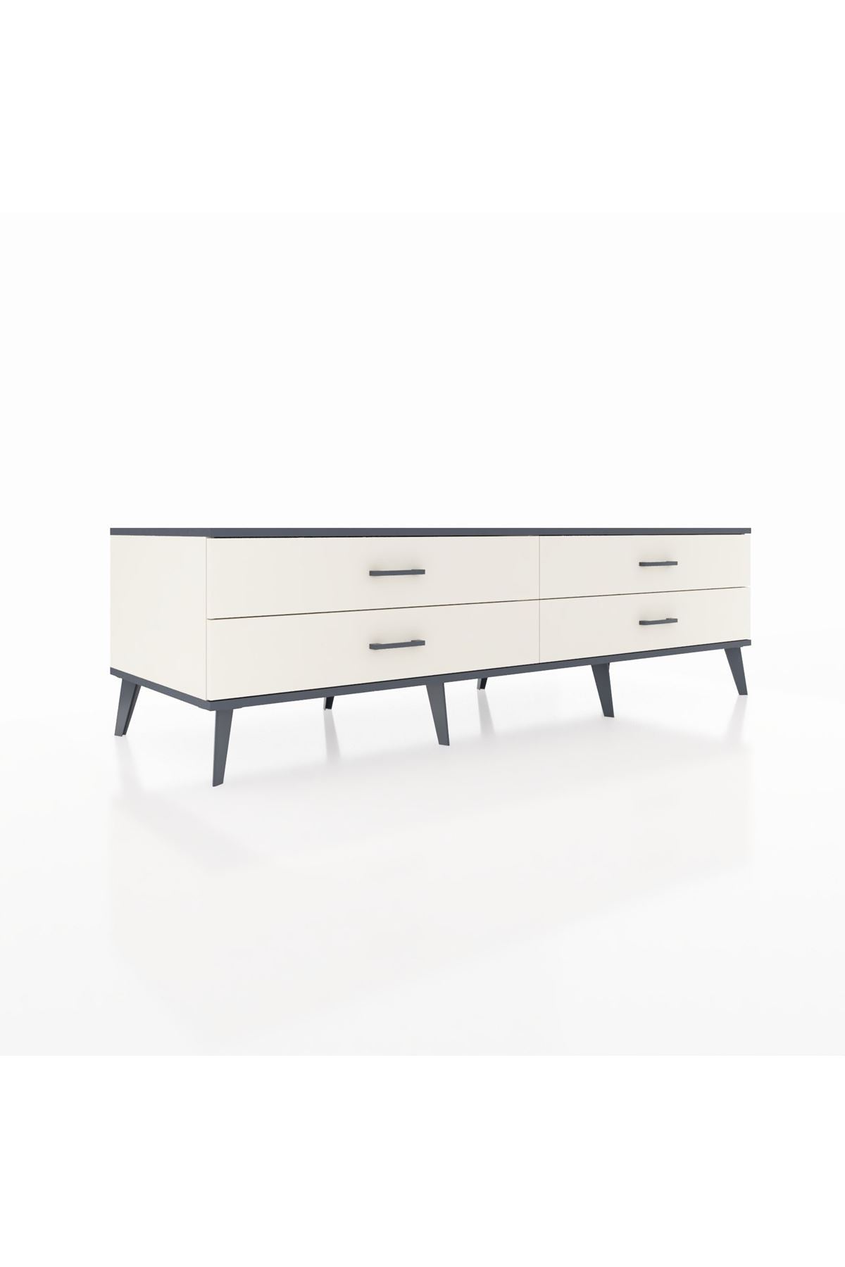 Kronos TV Ünitesi 4 Çekmeceli  176x59x51 Aytaşı-Antrasit/Aytaşı