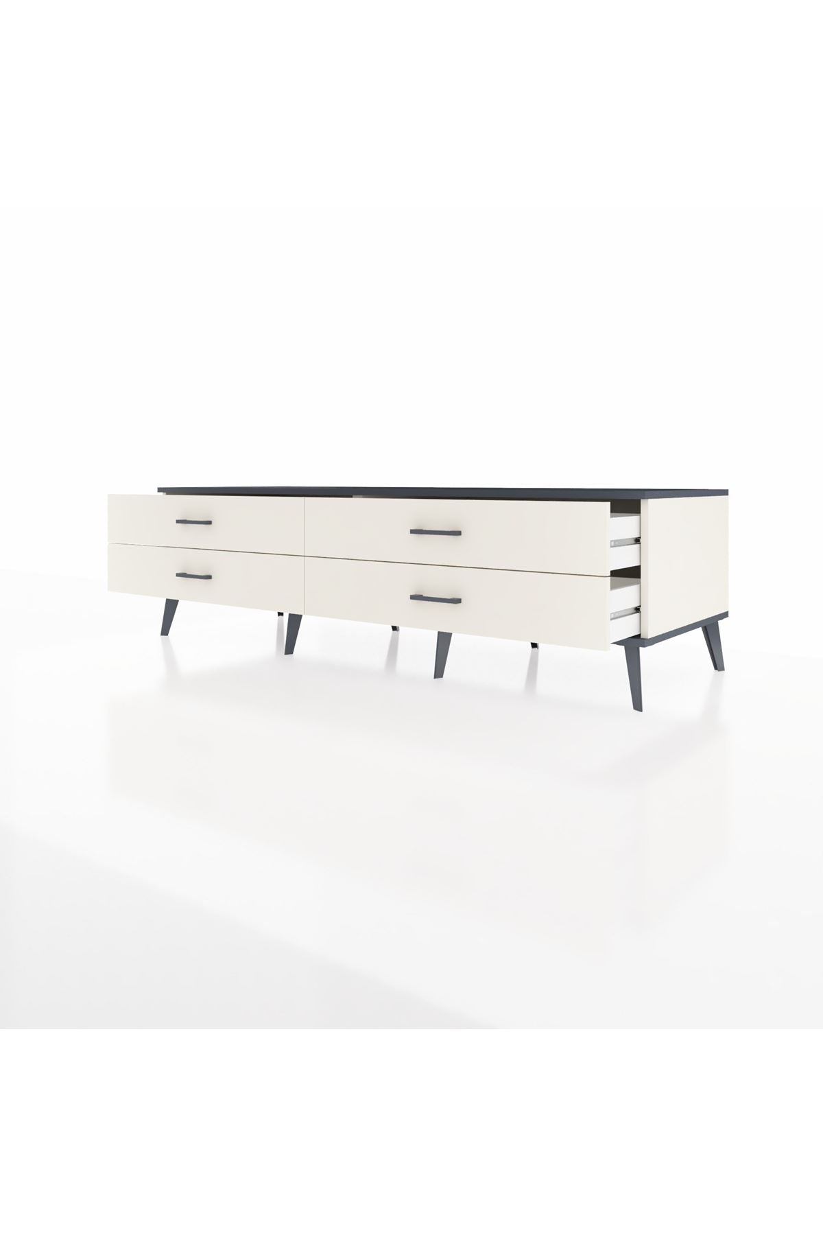 Kronos TV Ünitesi 4 Çekmeceli  176x59x51 Aytaşı-Antrasit/Aytaşı