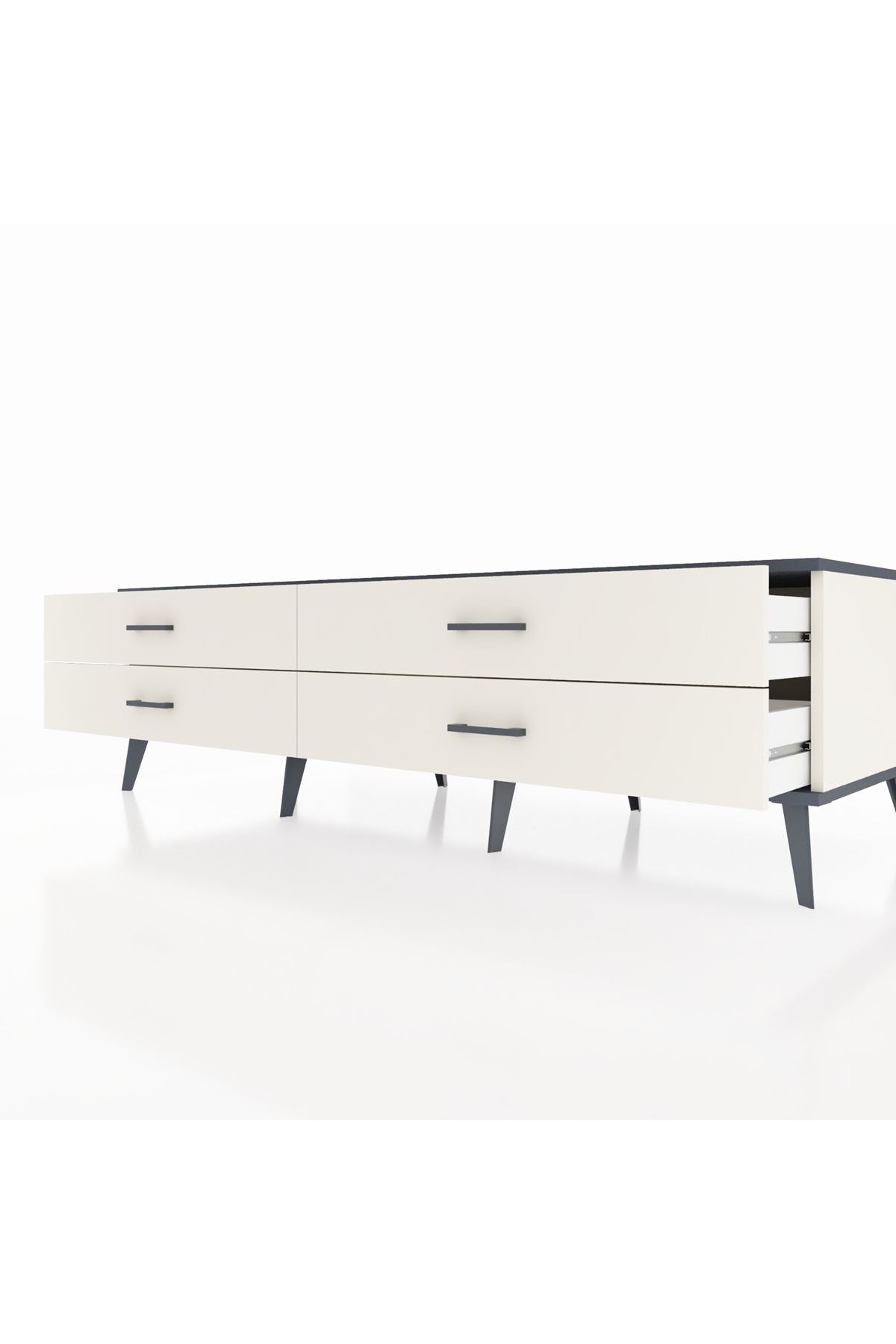 Kronos TV Ünitesi 4 Çekmeceli  176x59x51 Aytaşı-Antrasit/Aytaşı