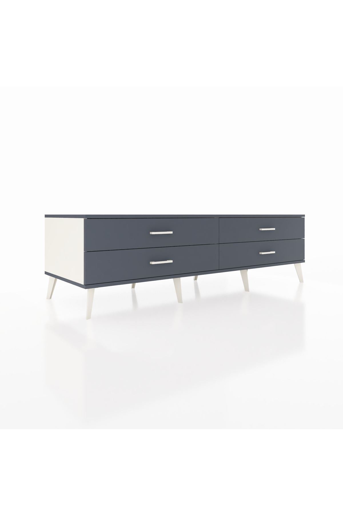 Kronos TV Ünitesi 4 Çekmeceli  176x59x51 Aytaşı-Antrasit/Antrasit