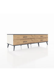 Kronos TV Ünitesi 4 Çekmeceli  176x59x51 Aytaşı-Antrasit/Çam