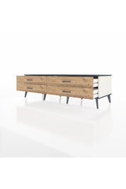 Kronos TV Ünitesi 4 Çekmeceli  176x59x51 Aytaşı-Antrasit/Çam