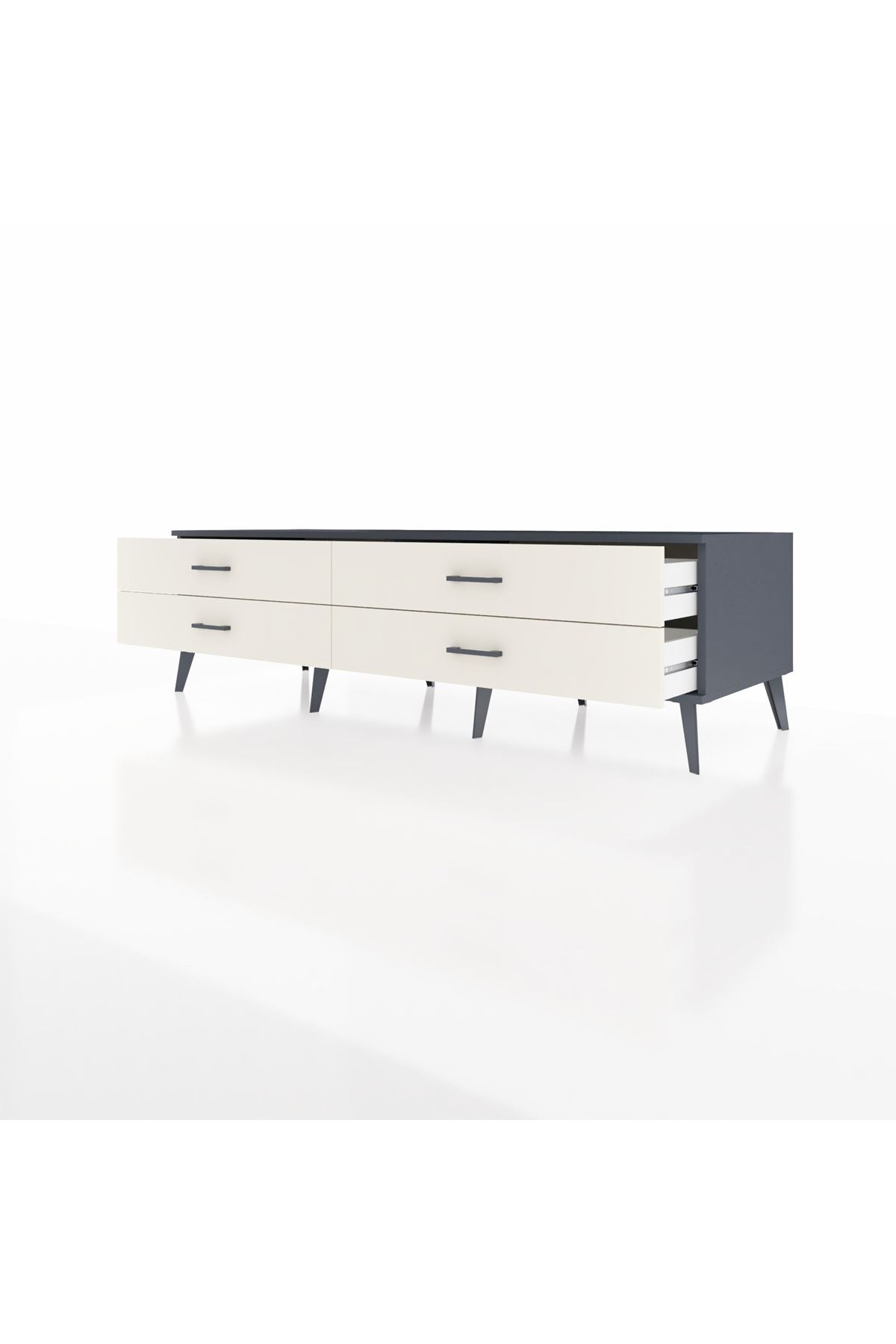 Kronos TV Ünitesi 4 Çekmeceli  176x59x51 Antrasit-Antrasit/Aytaşı