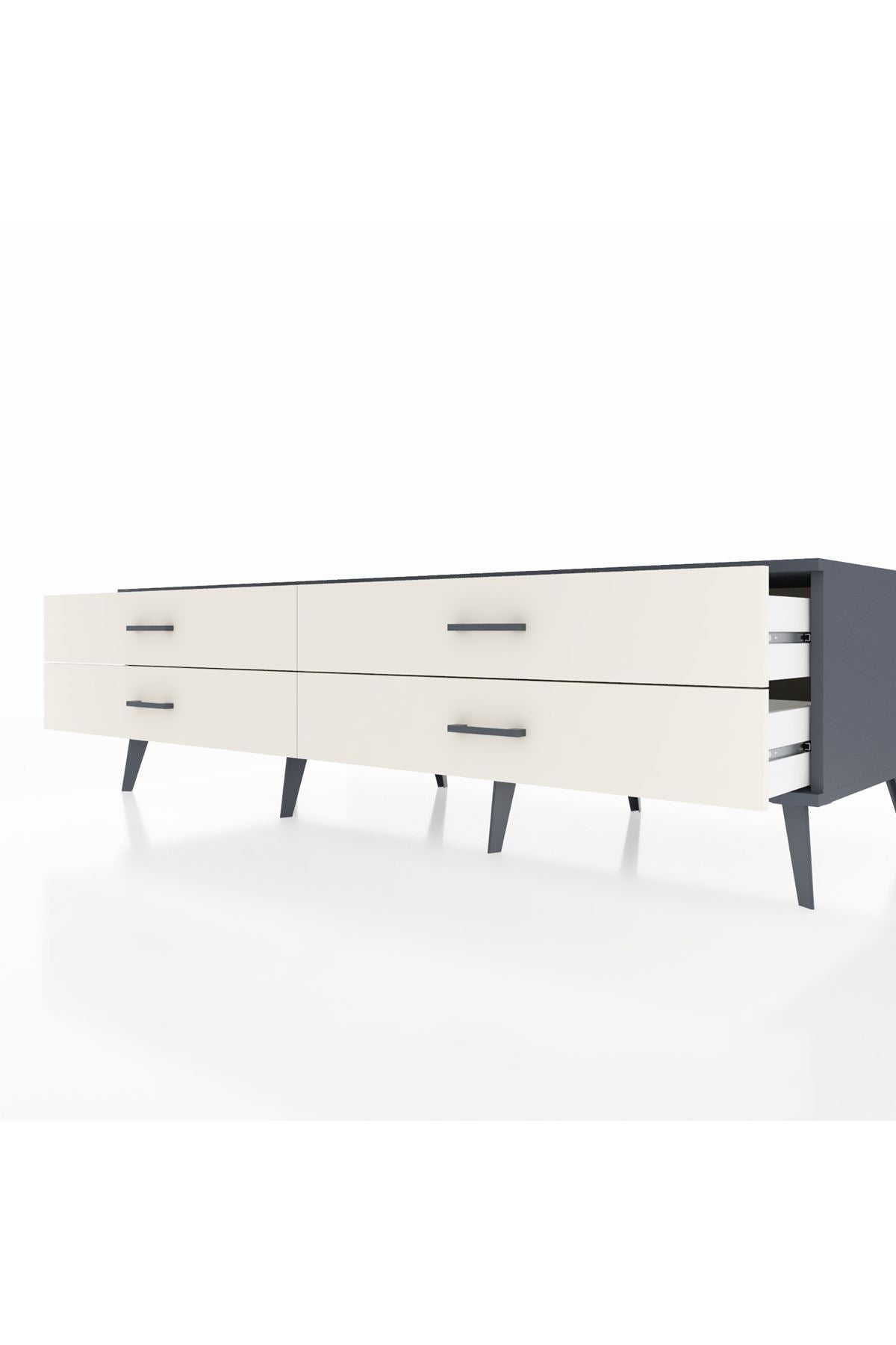 Kronos TV Ünitesi 4 Çekmeceli  176x59x51 Antrasit-Antrasit/Aytaşı