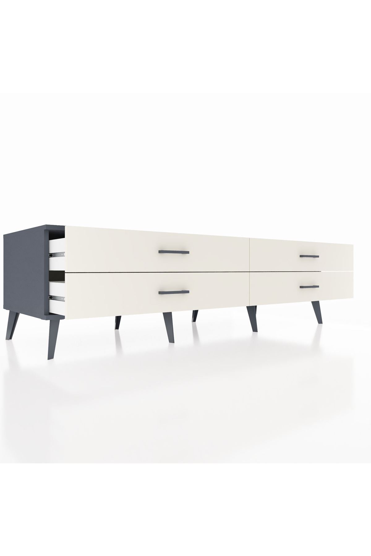 Kronos TV Ünitesi 4 Çekmeceli  176x59x51 Antrasit-Antrasit/Aytaşı