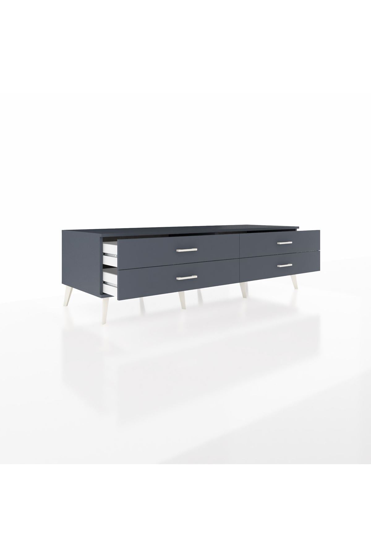 Kronos TV Ünitesi 4 Çekmeceli  176x59x51 Antrasit-Antrasit/Antrasit