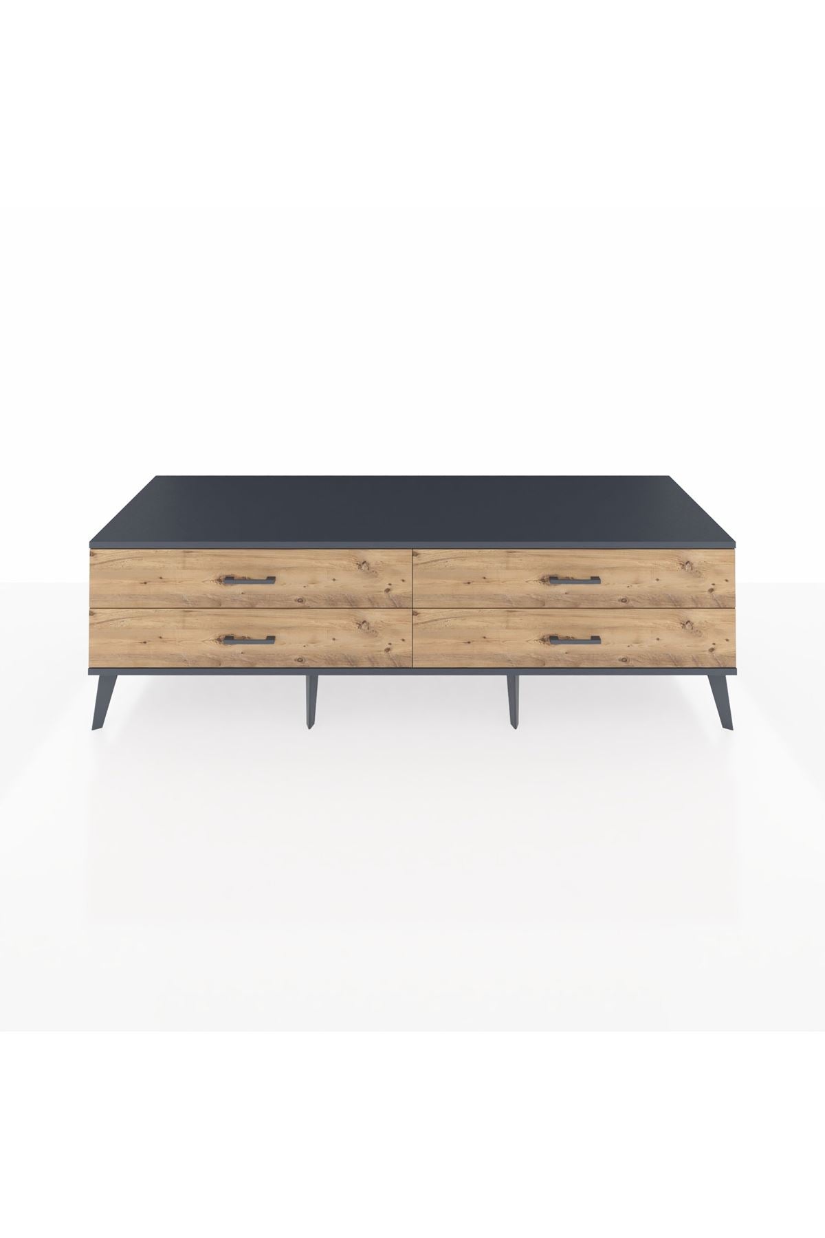 Kronos TV Ünitesi 4 Çekmeceli  176x59x51 Antrasit-Antrasit/Çam