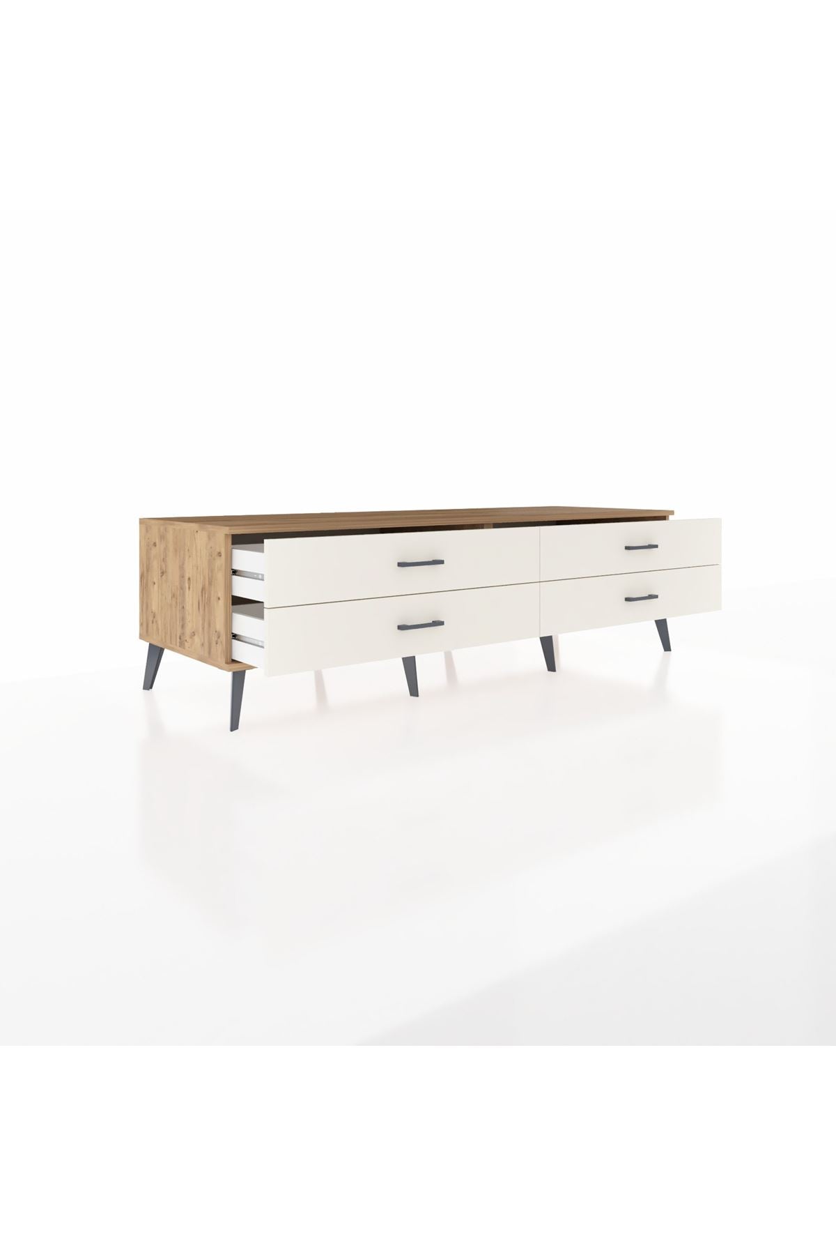 Kronos TV Ünitesi 4 Çekmeceli  176x59x51 Çam-Çam/Aytaşı