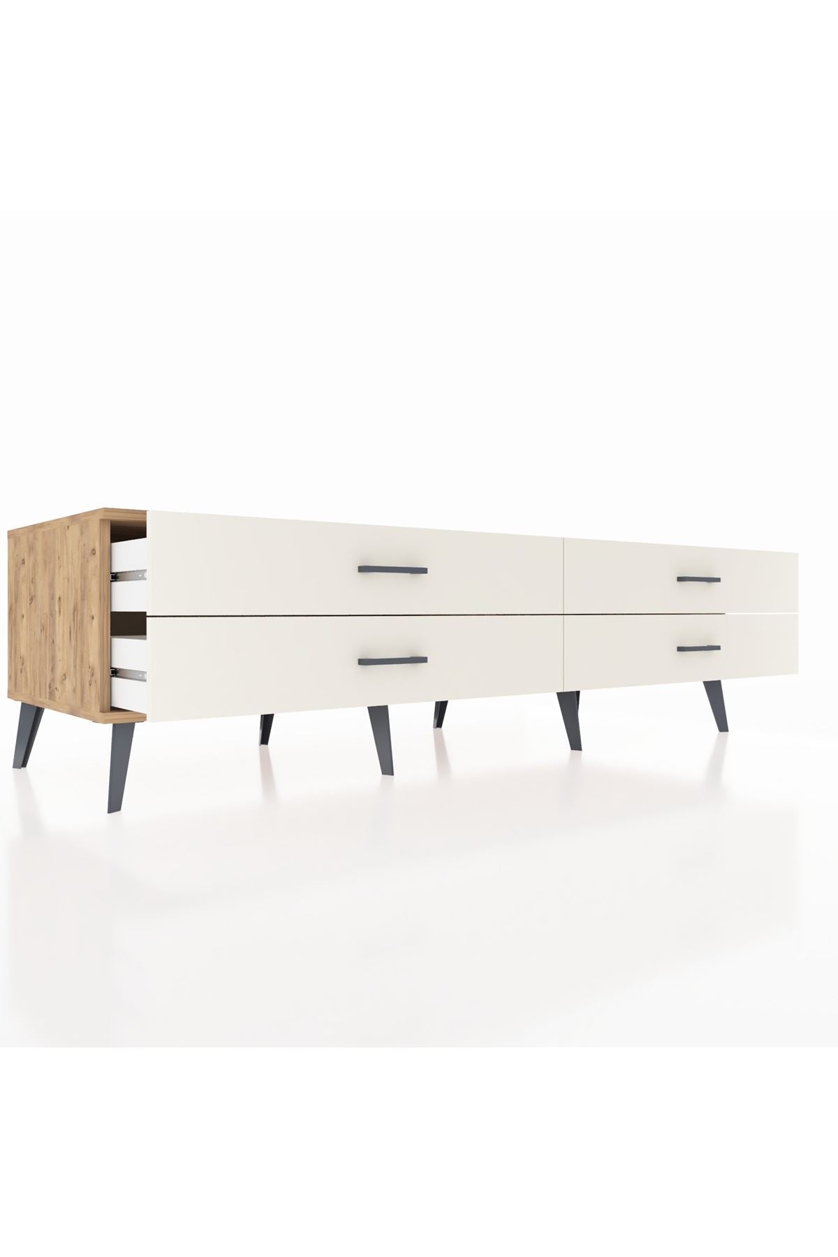Kronos TV Ünitesi 4 Çekmeceli  176x59x51 Çam-Çam/Aytaşı