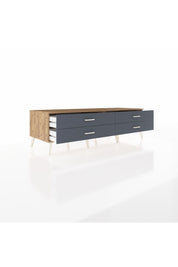 Kronos TV Ünitesi 4 Çekmeceli  176x59x51 Çam-Çam/Antrasit