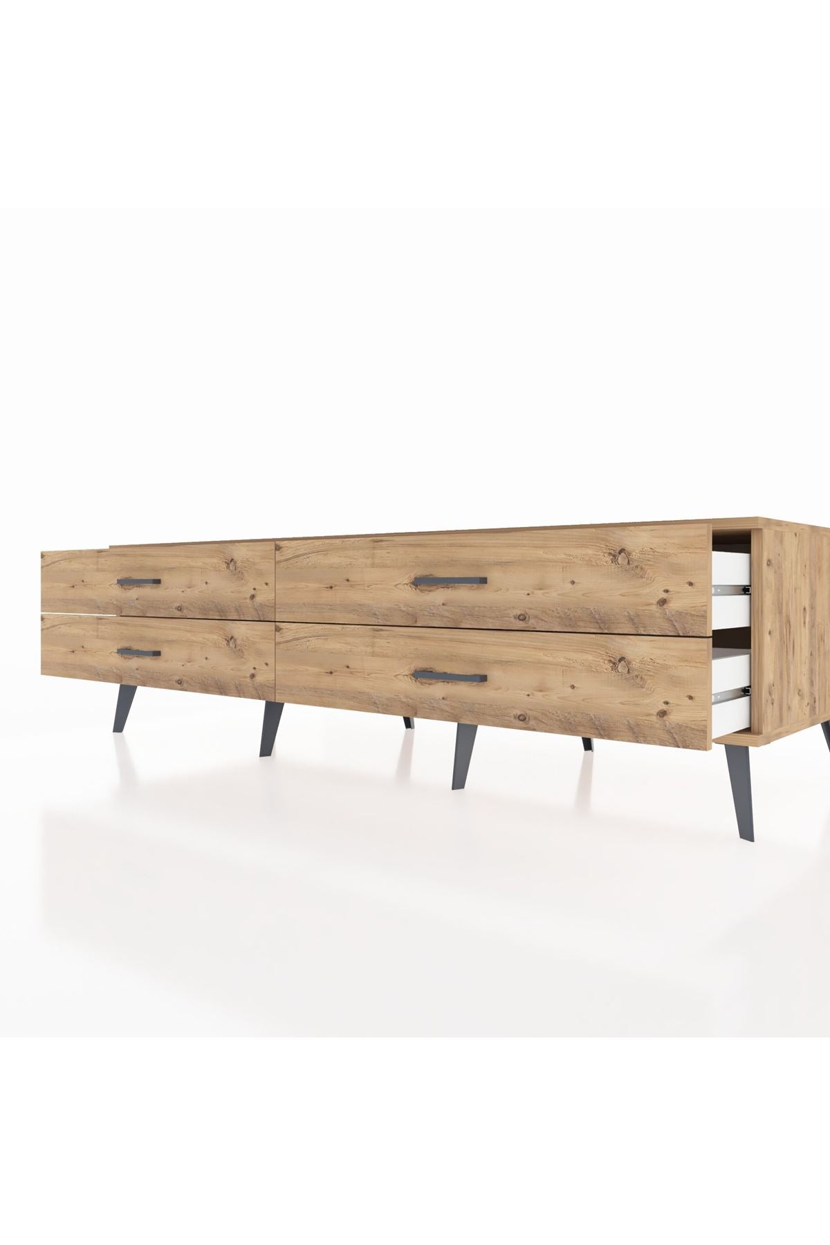 Kronos TV Ünitesi 4 Çekmeceli  176x59x51 Çam-Çam/Çam