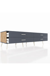 Kronos TV Ünitesi 4 Çekmeceli  176x59x51 Çam-Antrasit/Antrasit