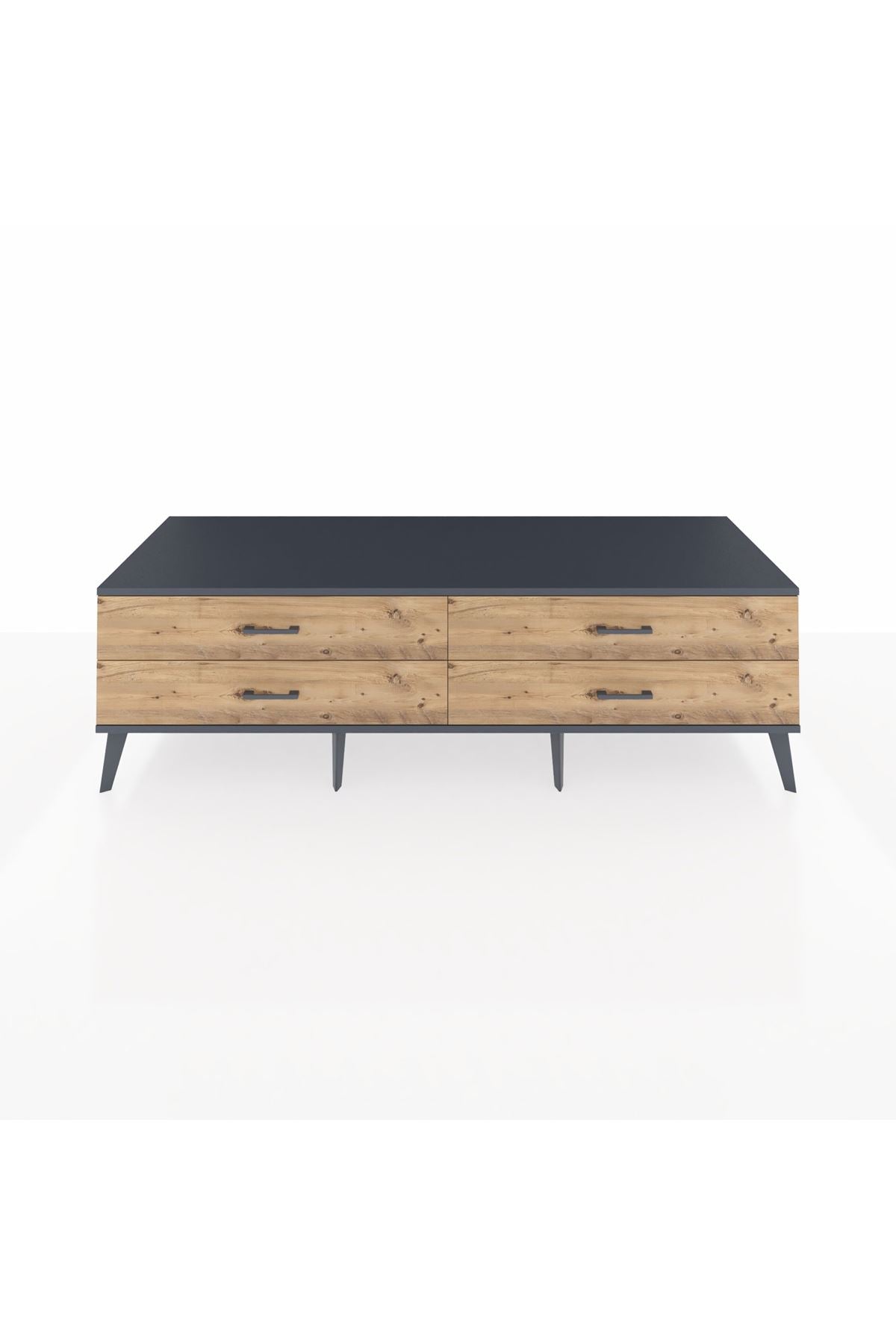 Kronos TV Ünitesi 4 Çekmeceli  176x59x51 Çam-Antrasit/Çam