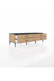 Kronos TV Ünitesi 4 Çekmeceli  176x59x51 Çam-Antrasit/Çam